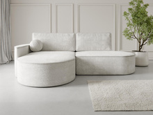 Hochwertiges Ecksofa L Weiß MORENO