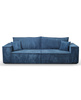 Schlafsofa mit Bettkasten und Cordstoff MONA Blau