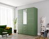 Kleiderschrank ALEX II Flaschengrün + Gold