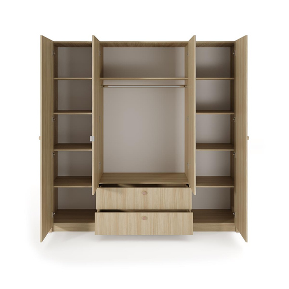 Kleiderschrank mit Spiegel BOHOS Eiche