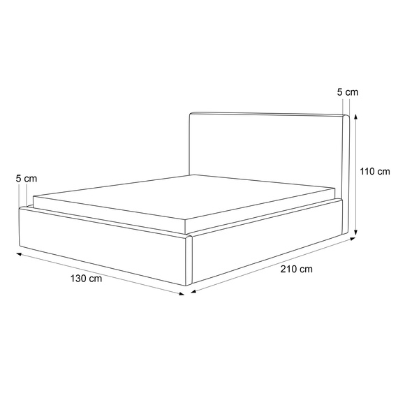 Komfortbett Zeitlos ASTA 120x200 Schwarz
