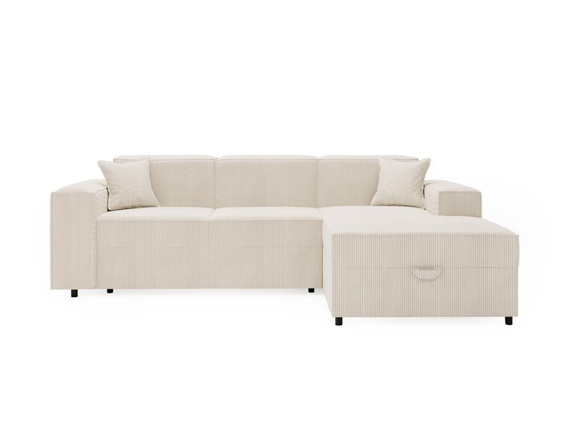 Ecksofa L-form SANTO Beige Velvet