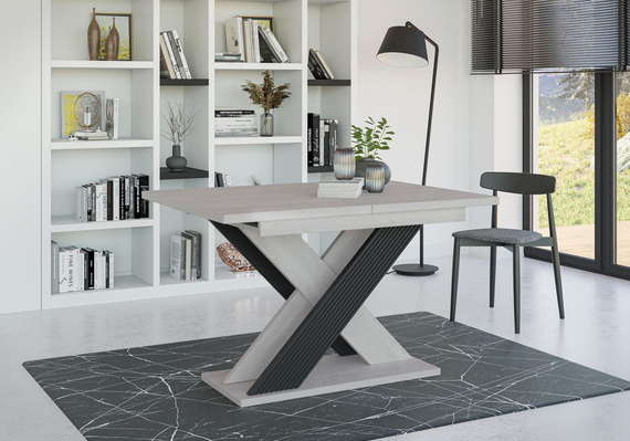 Esstische Modern AMI Beton+Schwarz