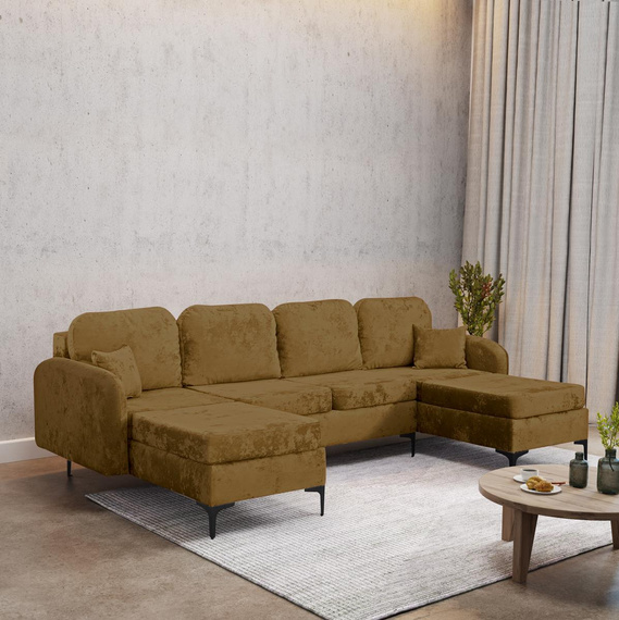 Ecksofa U-form BELLA Gelb