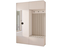 Garderoben-Set mit  Spiegel als Option Kaschmir NERO