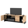 PORTO,  TV Tisch, Modern Wohnzimmer, Breite: 163 cm, Farbe: eiche