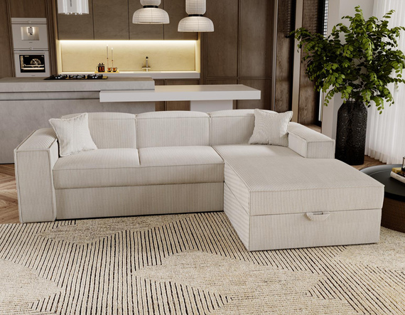 Ecksofa L-form SANTO Rosa Velvet