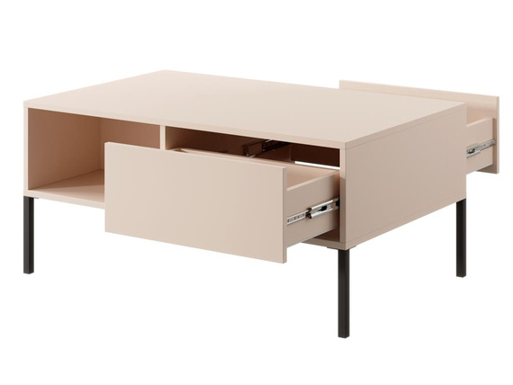 Couchtisch mit 2 Schubladen Beige