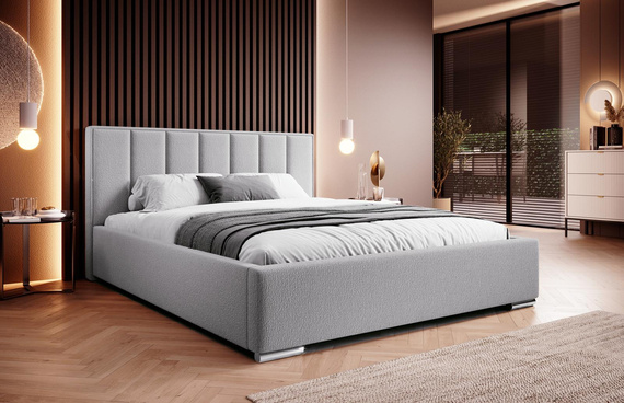 Polsterbett Boucle 180x200 Grau