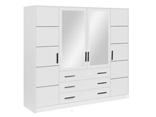 Kleiderschrank mit 3 Schubladen ALEX Weiß