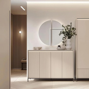 Garderobenmöbelset Kommode + Spiegel Beige FLORE