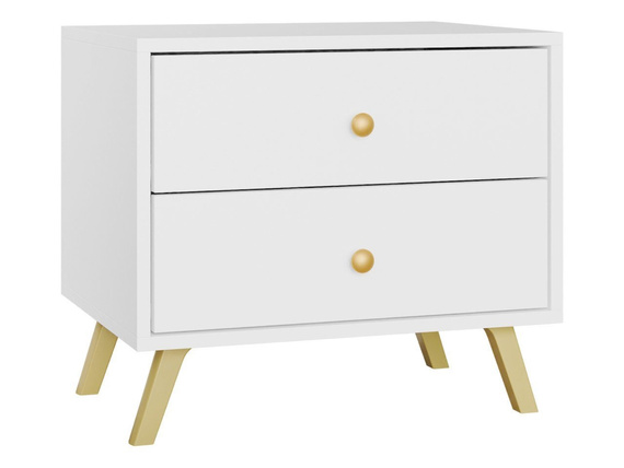 mit 2 Schubladen SIENOS, Gold Metallgriffe, Glamour design
