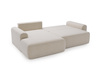 Design Ecksofa in modernem stil hellbeige links AURA