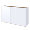 Sideboard PARIS Weiß Glanz/eiche Scandi