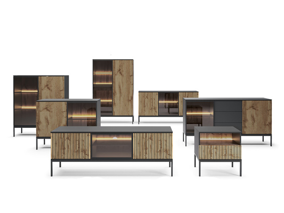 TV Tisch mit LED- Beleuchtung LINO 