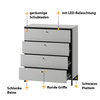 Kommode mit 4 Schubladen led MIYA