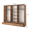 Schwebetürenschrank 3-türig ARTI 01 mit Spiegel Eiche