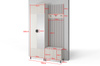 Elegant Garderobenschrank mit Lamellen Kaschmir PORTOFINO