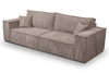 Schlafsofa mit Bettkasten und Cordstoff MONA Hellbraun