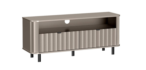 TV-Schrank klein mit 2 Schubladen Beige STYLS
