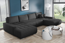 Großes Ecksofa in U-Form für Wohnzimmer MONA Beige