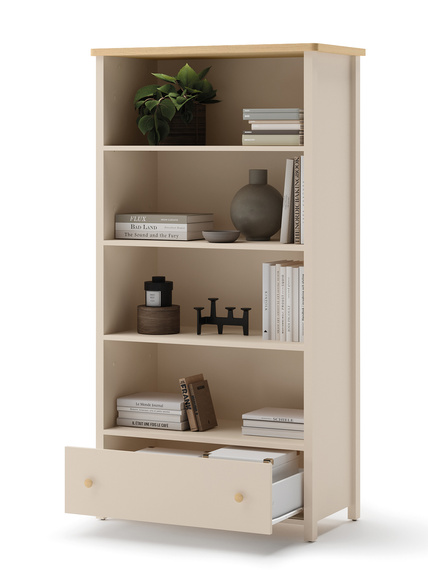 Bücherregal mit Schublade Beige SONYS