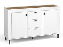 Schuhkommode mit 2 Türen TRENDS Eiche -Whisky/ Weiß Matt