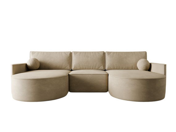 Bequemes Ecksofa U Form OLIO Beige