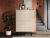 Highboard Modern DENI Beige/Eiche Dunkel