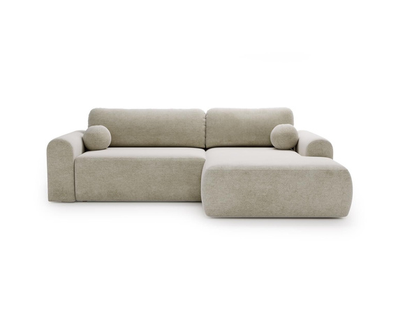 Design Ecksofa in modernem stil velvet grau rechts AURA