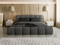 Designerbett boucle BIZU 200x200 Grau