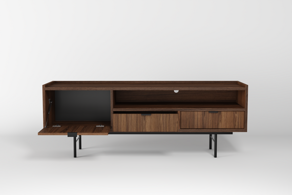 TV Schrank Braun zwei Schubladen COLGO 