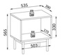Modern Nachtschrank mit Schublade Kaschmir LONDON