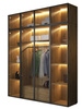 Kleiderschrank mit LED Beleuchtung Glasfronten Artisan STELLS