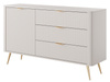 Kommode mit drei Schubladen und Drehtür GLAMOUR BELLO Beige