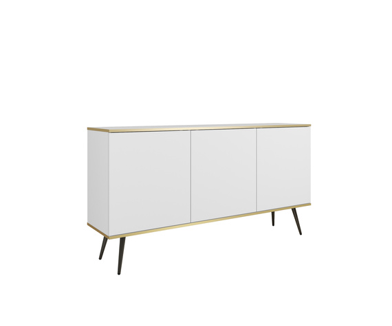 Elegante Kommode mit schwarzen Beinen POLO Weiß