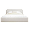 Minimalistisches Design Polsterbett 140x200 Weiß