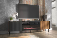TV-Schrank zweitürig mit Elektrische Kamin COMO