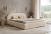 Polsterbett hellbeige Metallrahmen 120x200 ARVEN