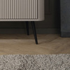 Modern TV-Schrank mit Fronten gefräst Weiß CARLO 