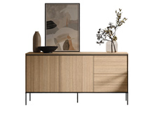 Kommode mit 2 Türen Breite: 167 cm BUDI Eiche