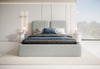 Elegantes Polsterbett Bouclé 120x200 Grau BUBBLE III