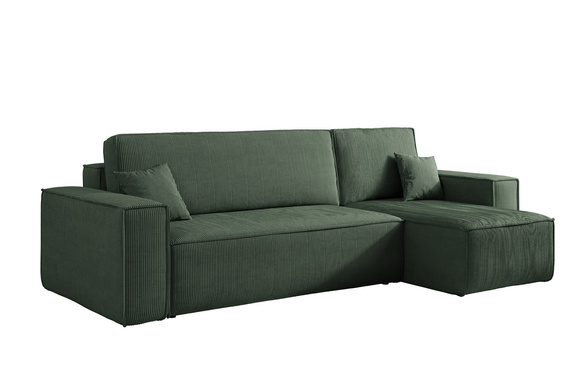 Ecksofa mit universelle Ottomane und Schlaffunktion KARL Grün 