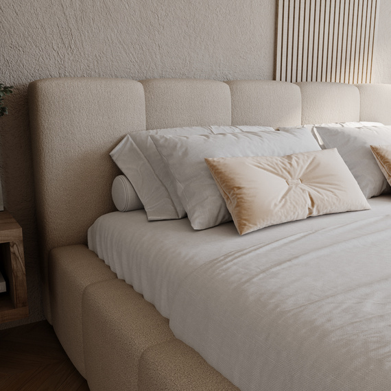 Polsterbett Modern LARAS 140x200 Grau