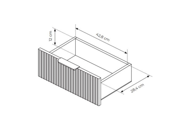  Nachttisch mit 2 Schubladen BELLO Schwarz
