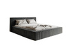 Bett cordstoff ASTA Doppelbett mit Kopfstütze Graphit 200x200