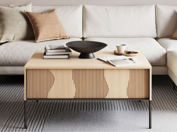 Modern Couchtisch mit Stauraum WAVE