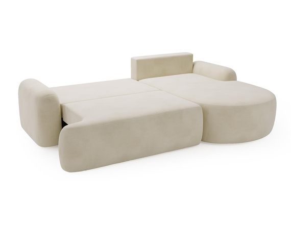 Elegantes Ecksofa L-Form OLIO Creme 
