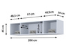 Eleganter Kleiderschrank mit Glasfront Graphit STELLS
