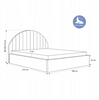 Designerbett mit Bettkasten 180x200 Grau PERLE